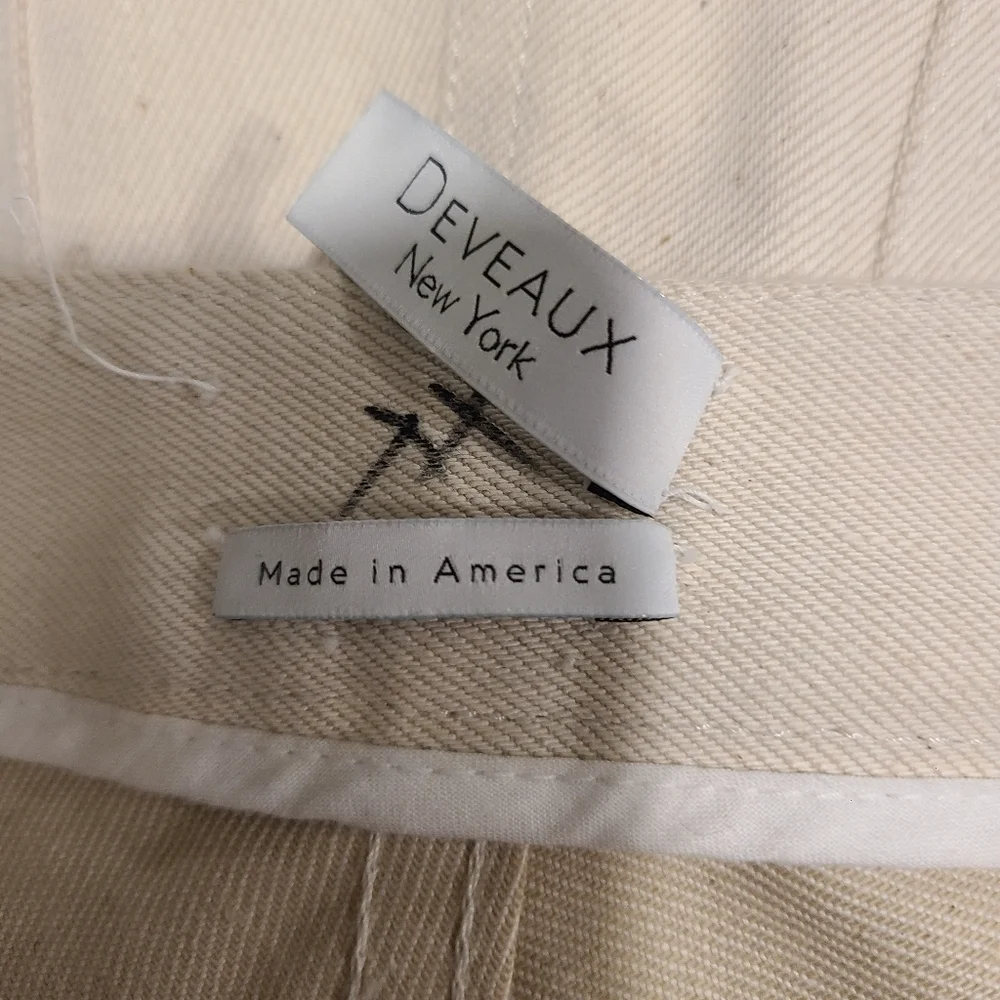 Deveaux Mary Cotton Straight Leg Natural Cream Jeans
